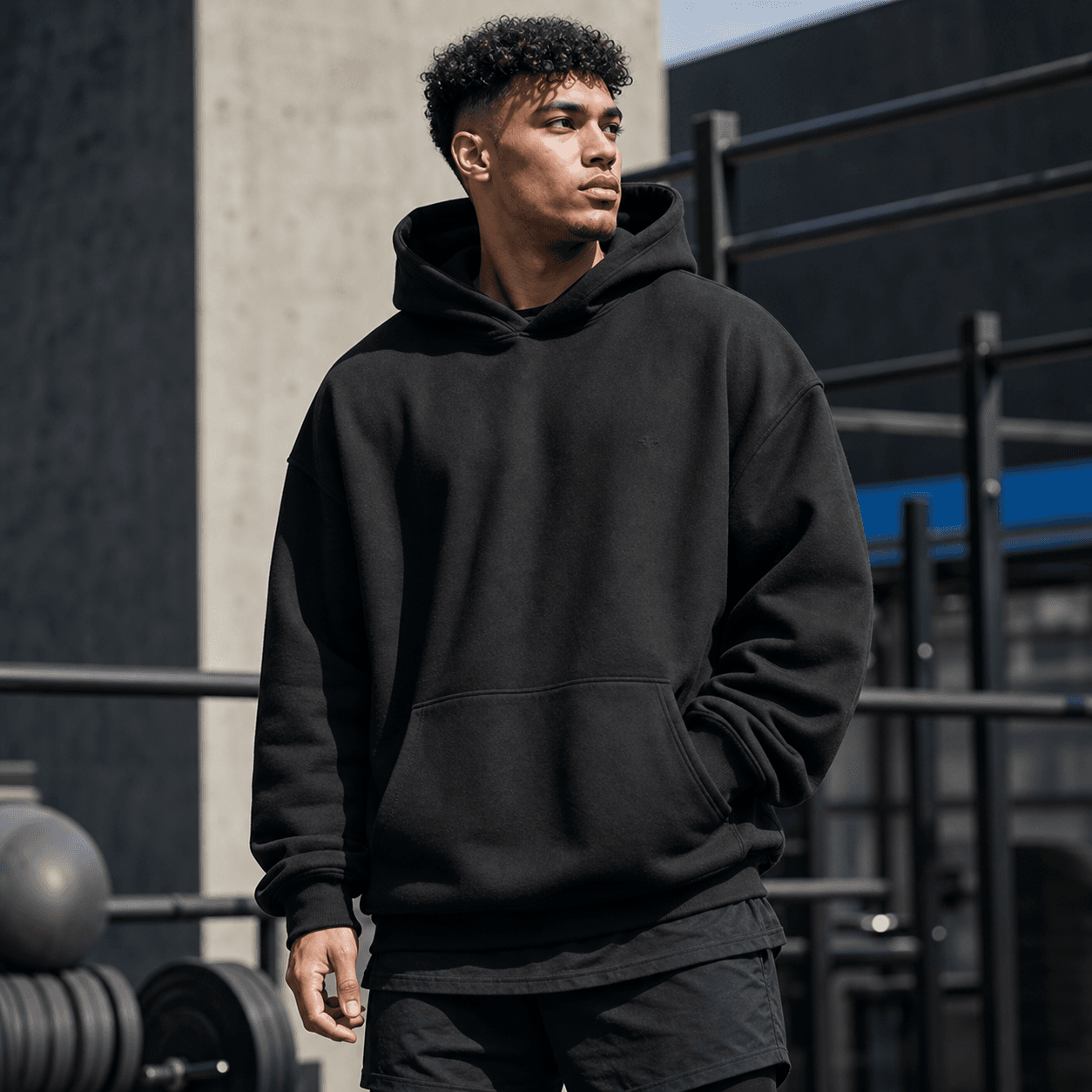 Black Pump Cover Hoodie